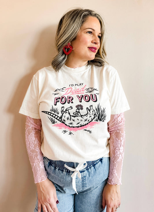 Funny Possum Graphic Tee, Valentine Tee, Valentine's Shirt