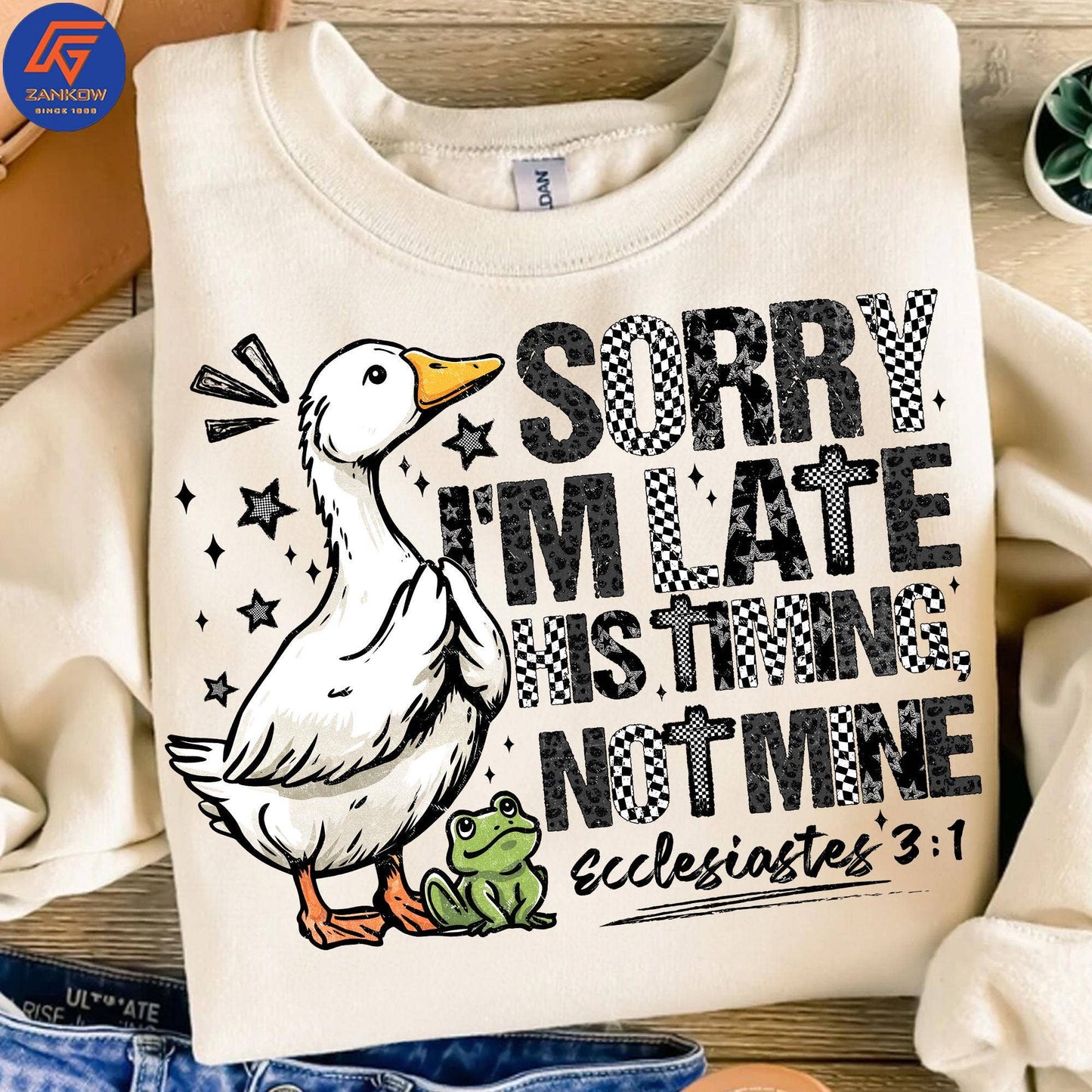 Preppy Sorry I’M Late Christian Tee Shirt Design