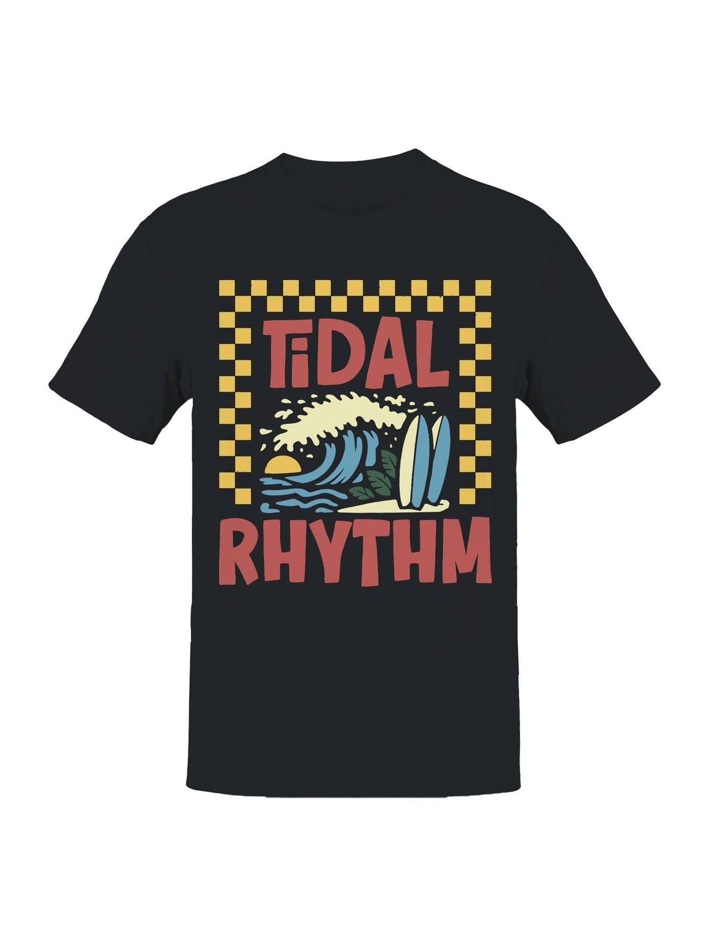 Tidal Rhythm Surf Art Design Men's T-Shirt