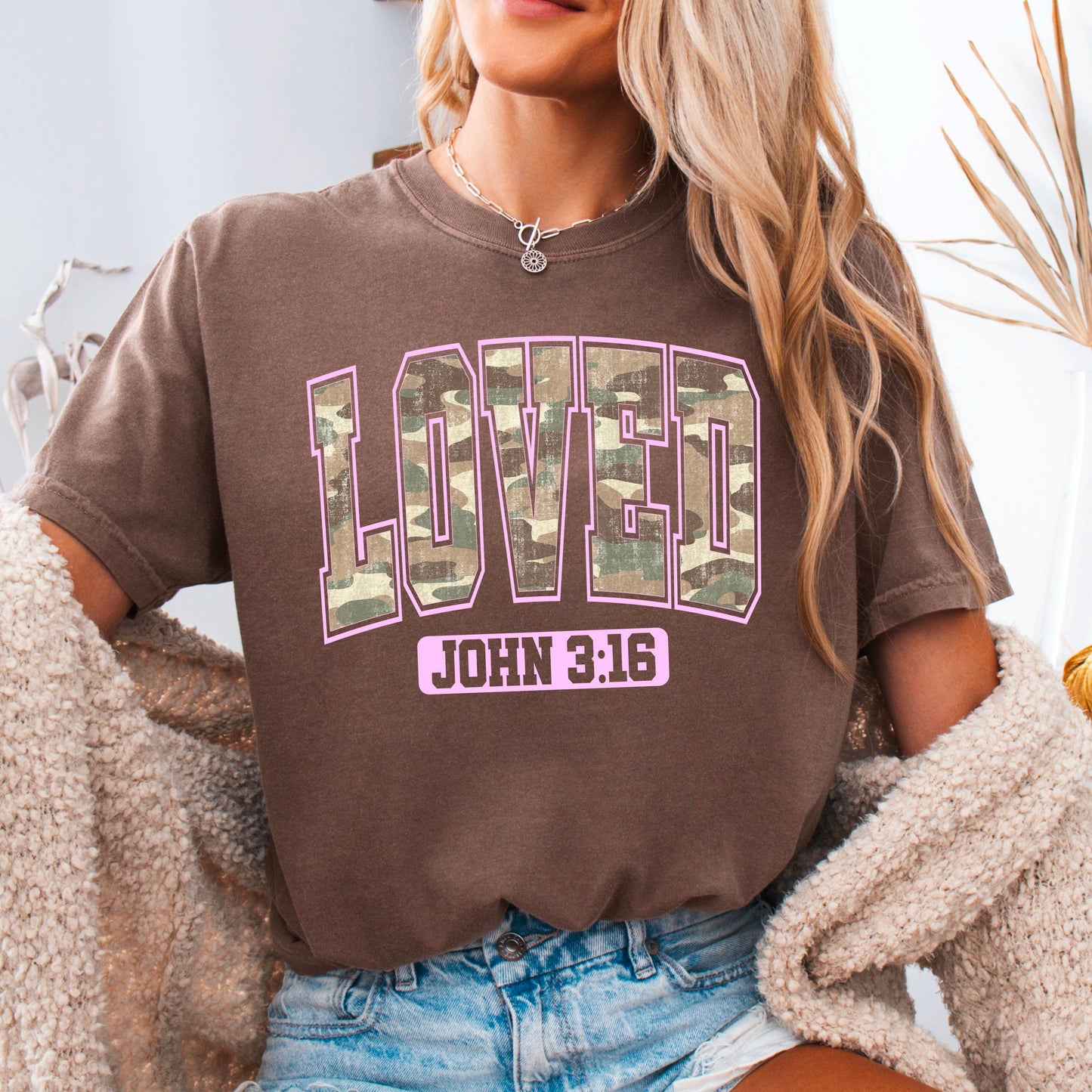 Camo John 3:16  Valentine’S Day Shirt | Comfort Colors