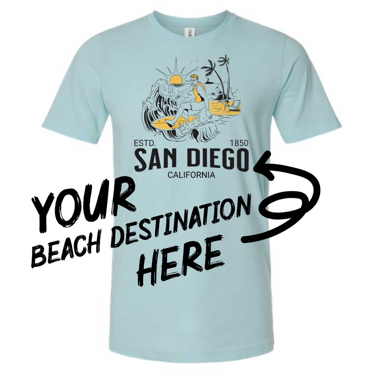 Your Destination | Vintage Surfer Tshirt