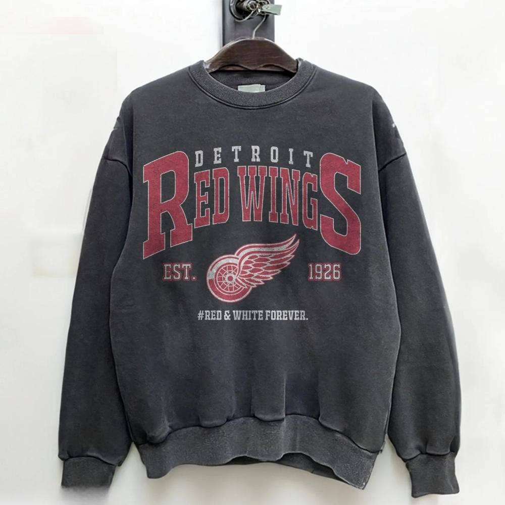 Detroit Red Wings Vintage Ice Hockey Team Sweatshirt