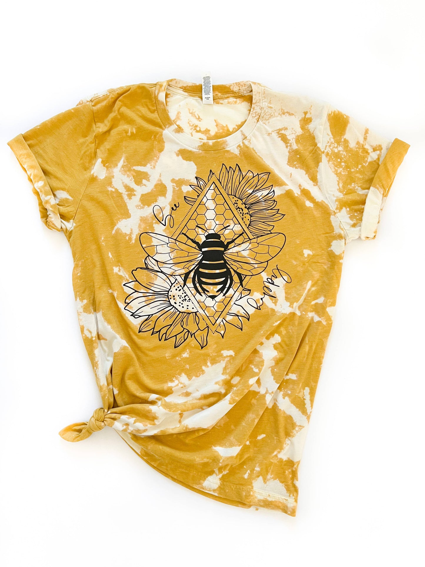 Bee Happy Bee. Honeycomb Tie-Dye Tee