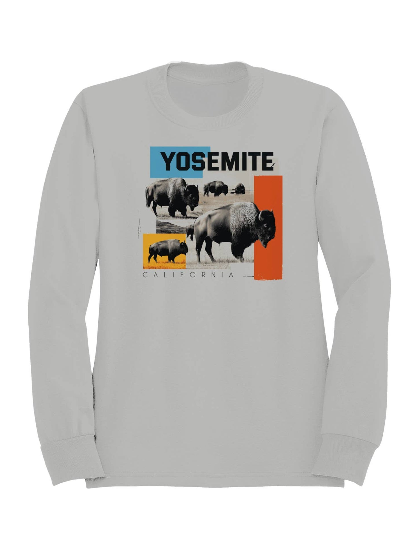 Yosemite Bison Landscape Art Men's Sweatshirt