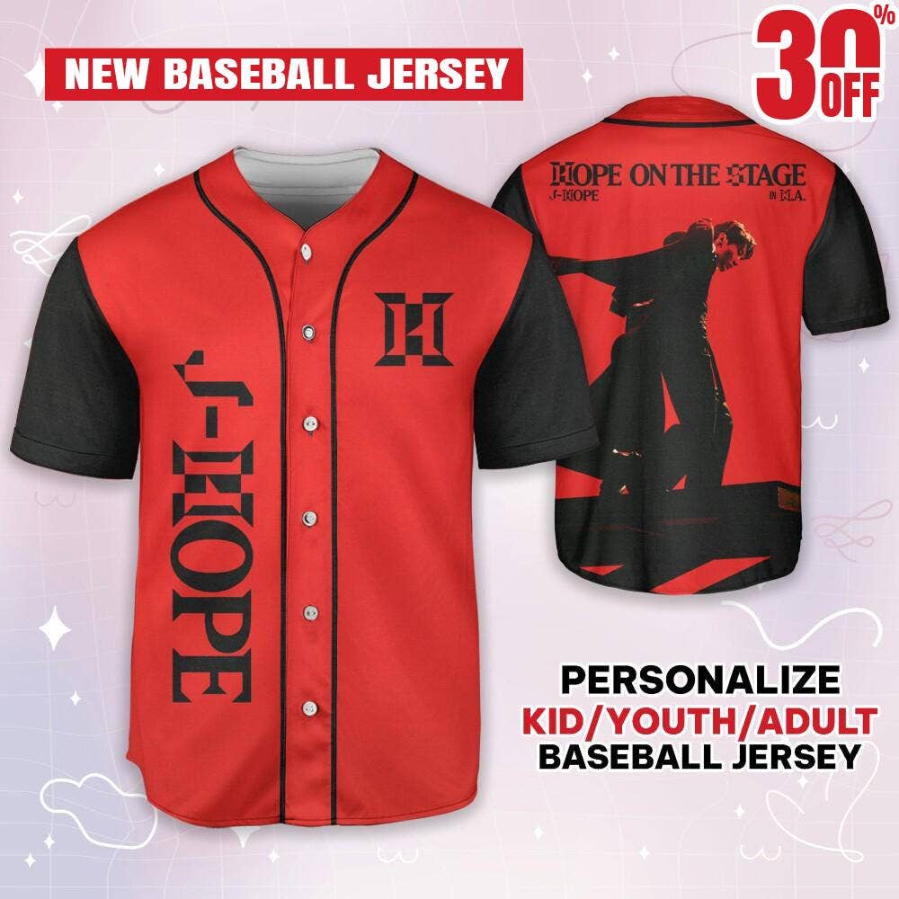 Hope On the Stage Tour 2025 Kpop Baseball Jersey Gift Army