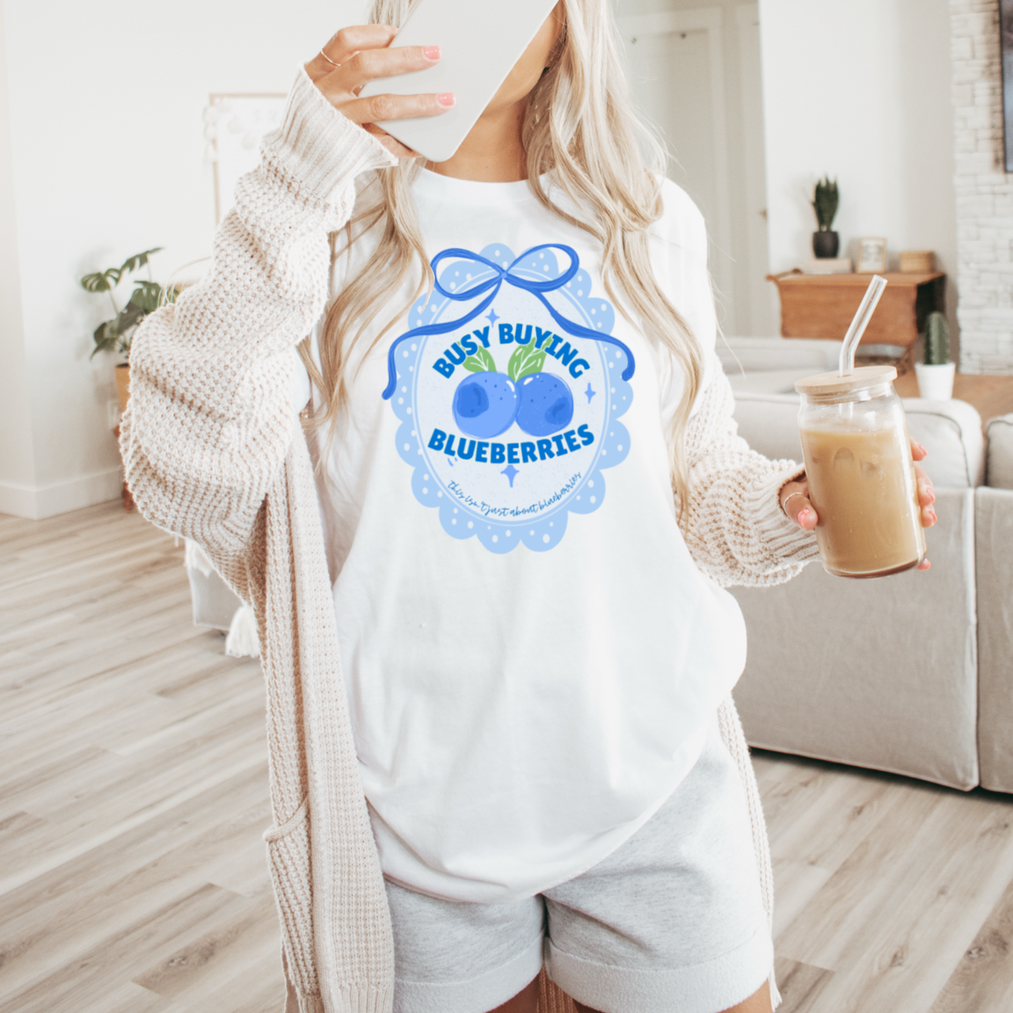 Busy Buying Blueberries Coquette Graphic Tee| Bella Canvas