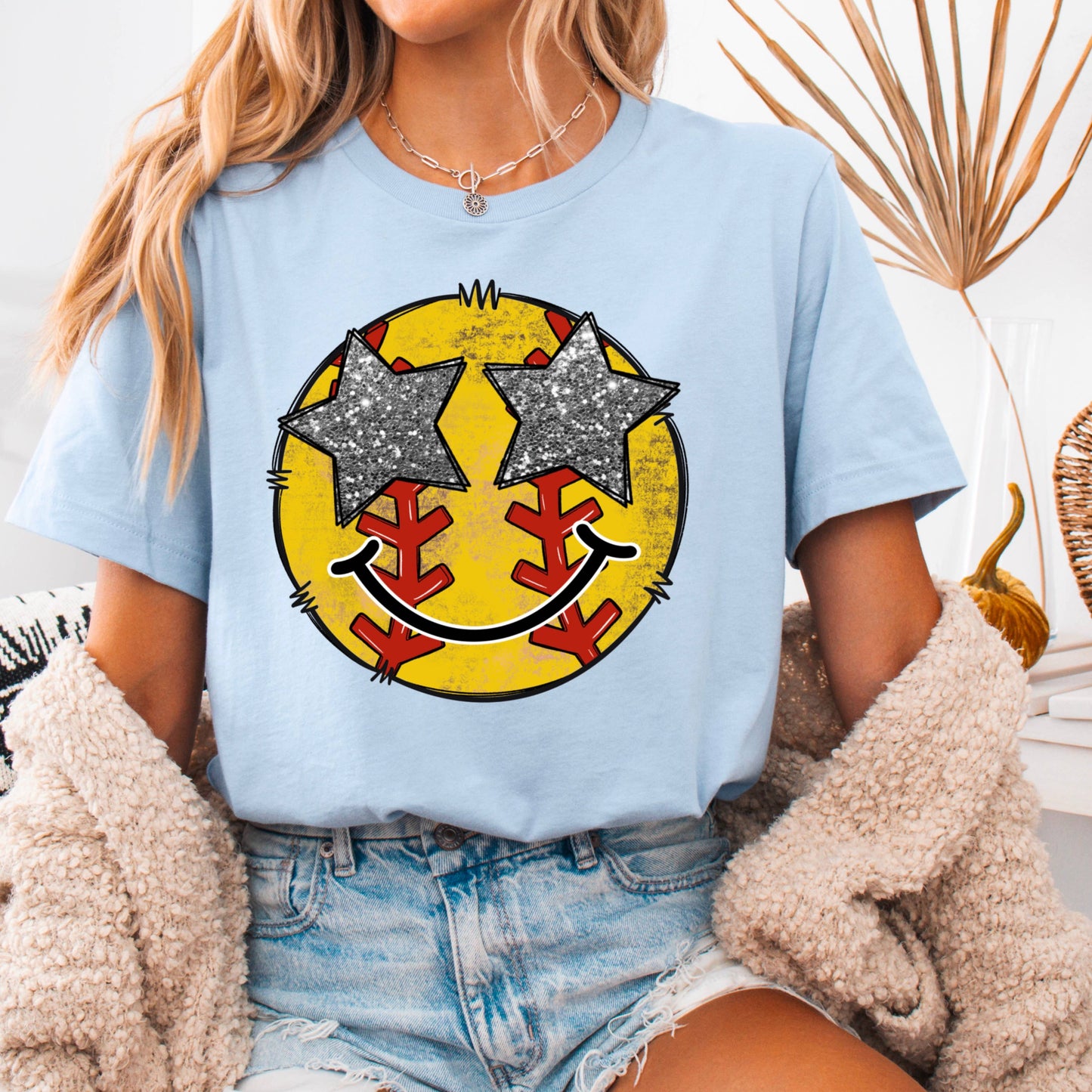 Softball Face Graphic Shirt | Gameday Shirt | Gildan