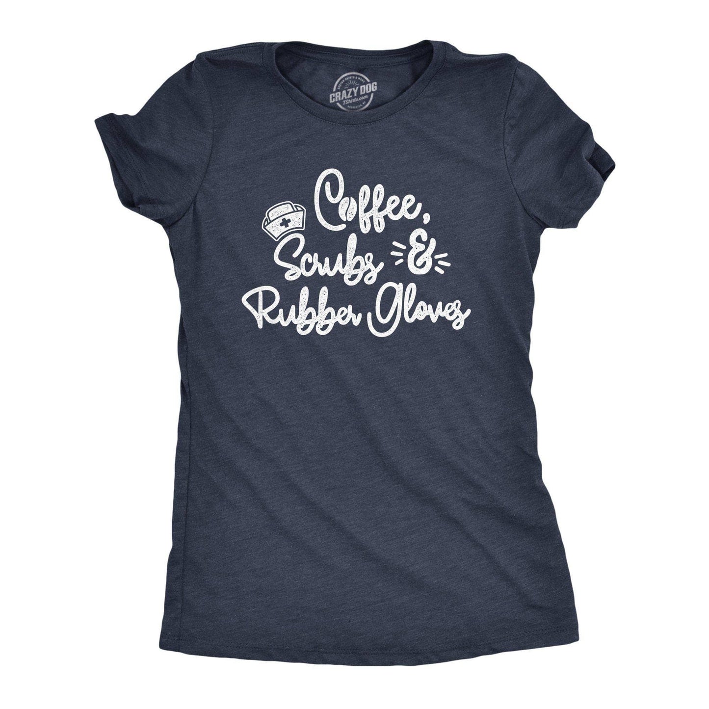 Coffee Scrubs Rubber Gloves Women's Tshirt Coffee Graphic