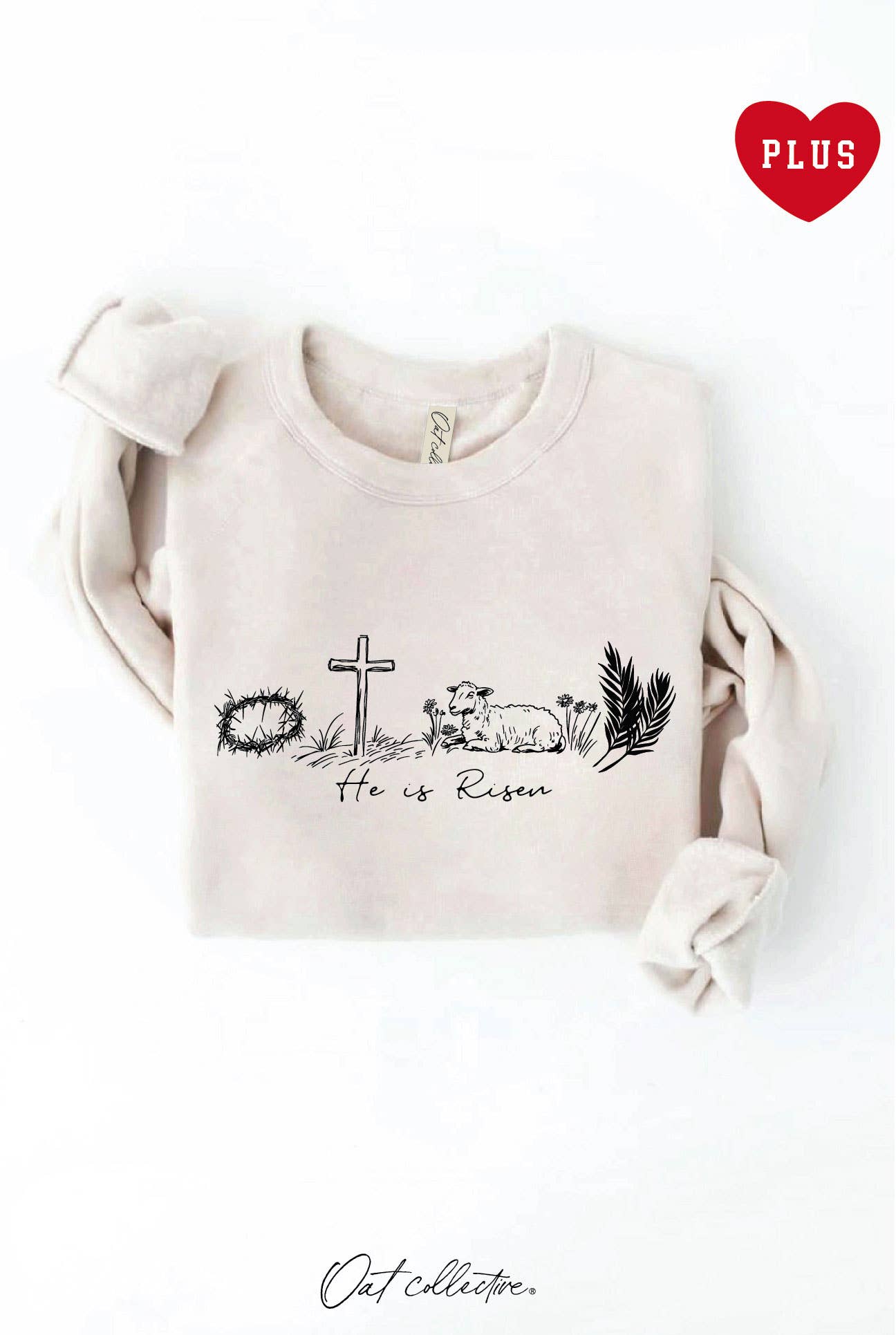 He Is Risen Icons Plus Graphic Sweatshirt