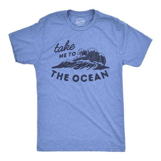 Take Me To the Ocean Men's Tshirt Vacation Graphic Tee