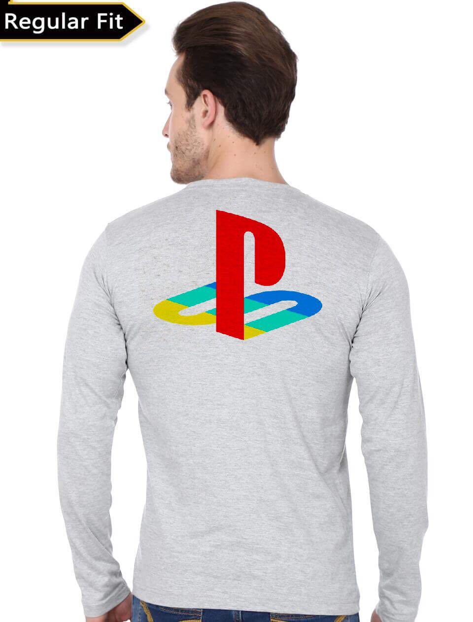 Playstation Grey Full Sleeve T-Shirt