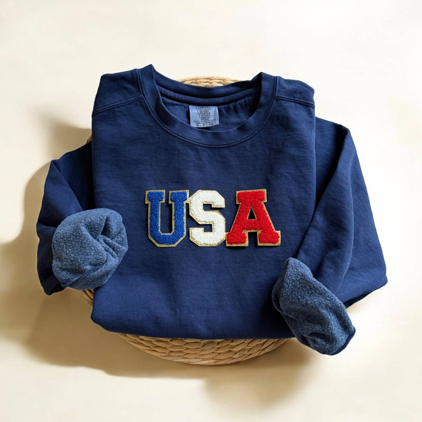 Comfort Colors USA Sweatshirt, Patriotic Sweater