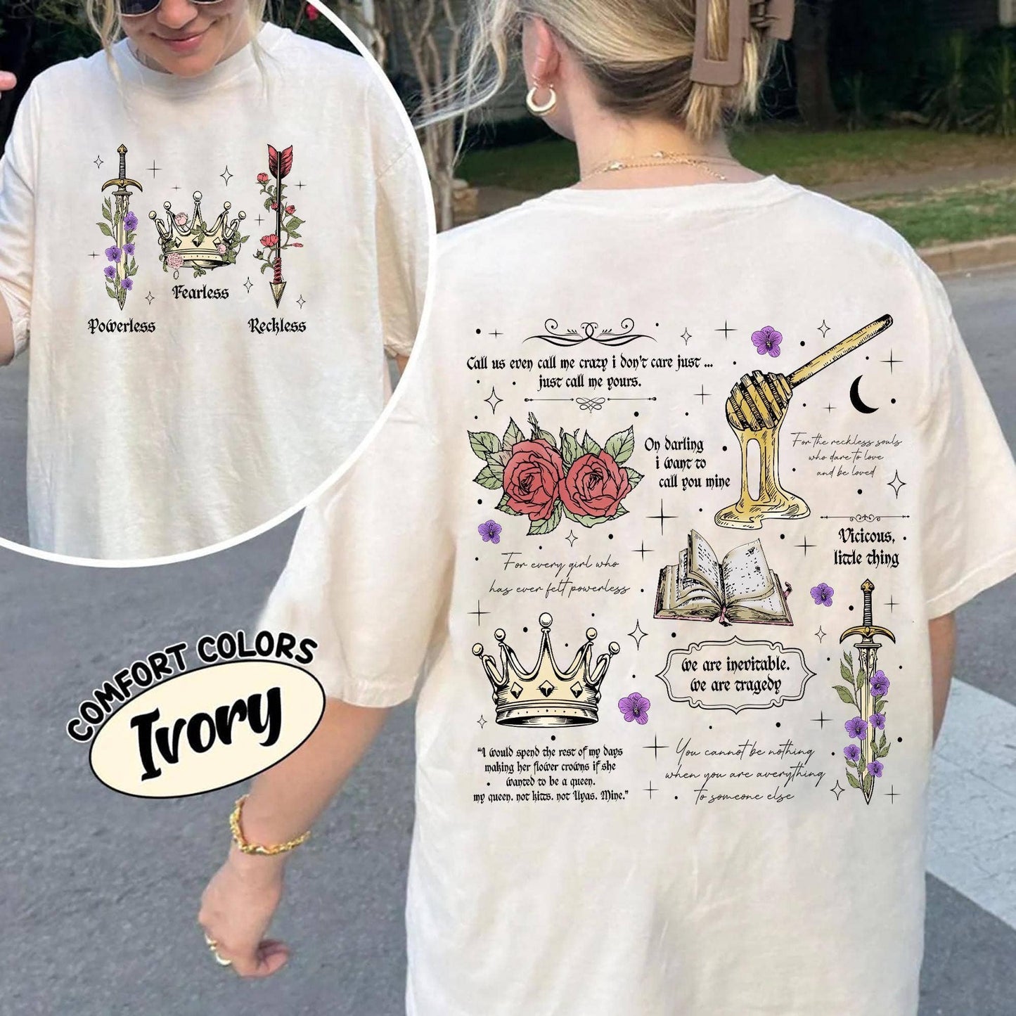 Bookish Romance Quote Fan Shirt For Bookworms
