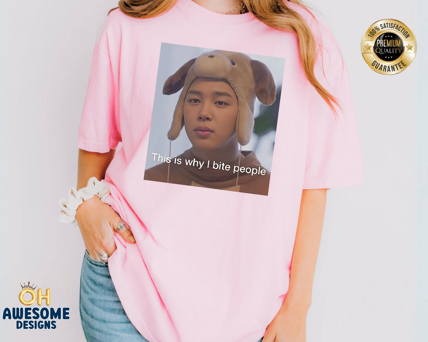 Bts Jimin Oversize Meme Tee - Comfortcolors Army Gift