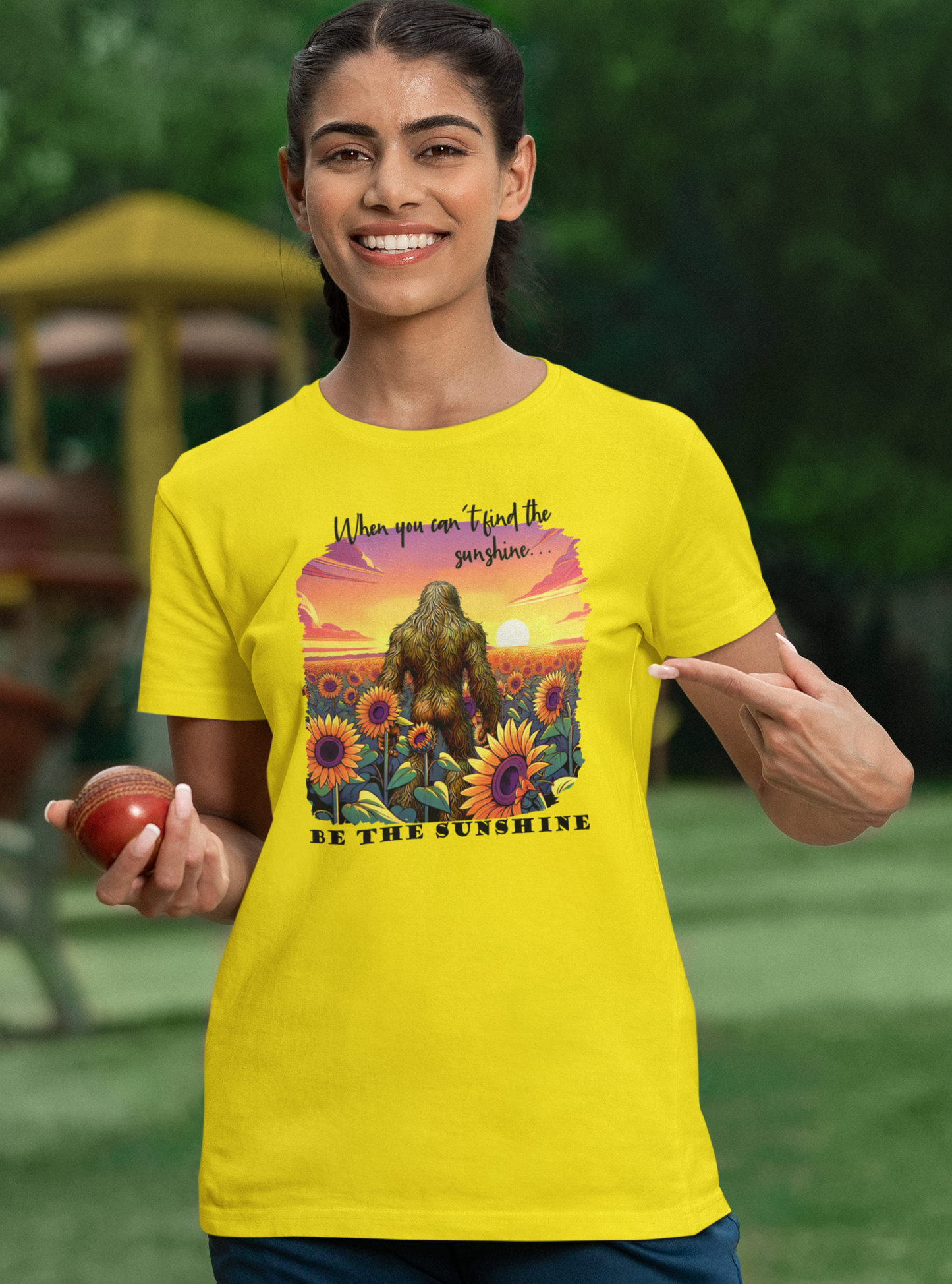 Bigfoot Sunflower "Be the Sunshine" Tshirt (Yellow)