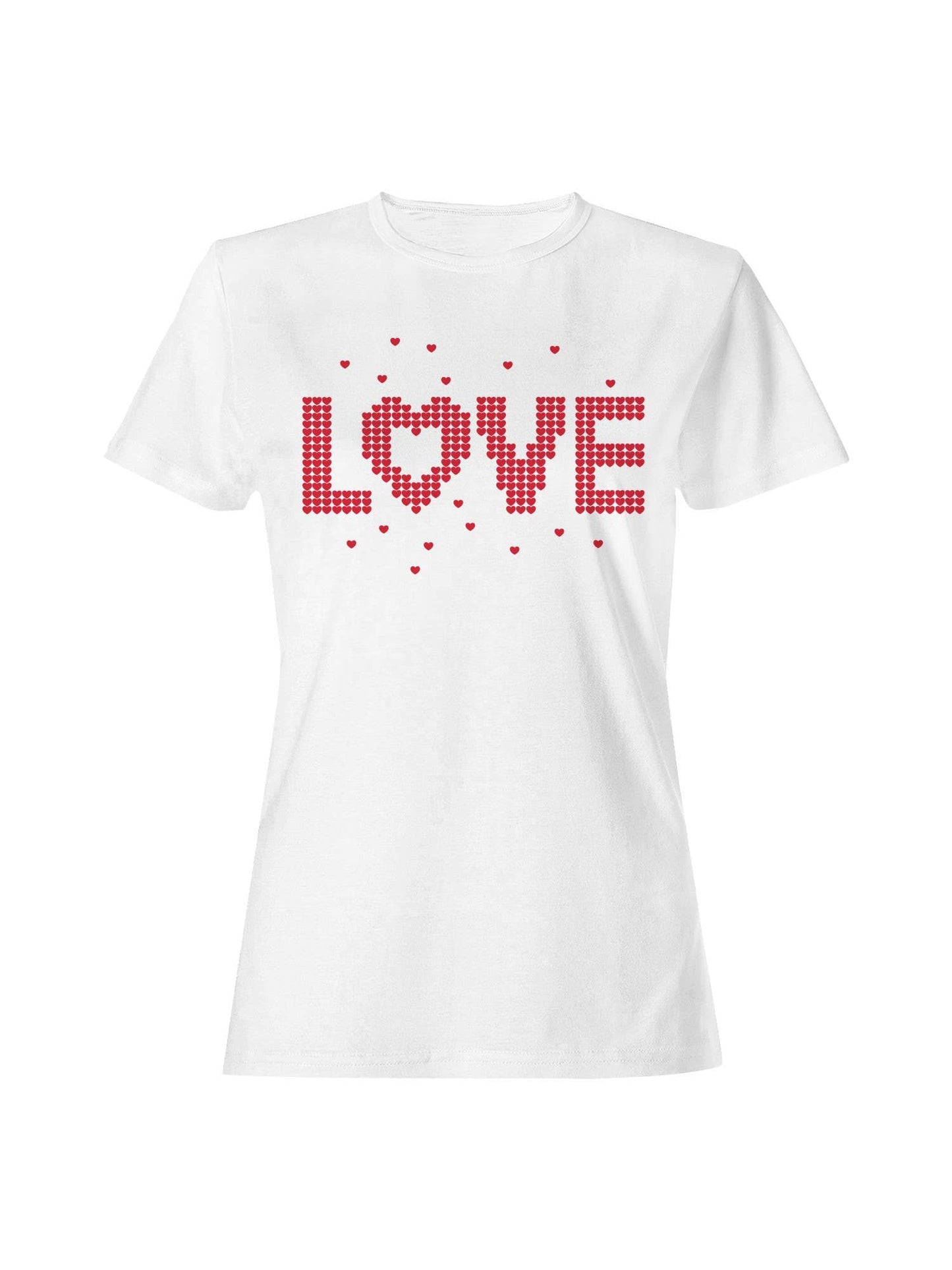 Heart Pattern "Love" Design Women's T-Shirt