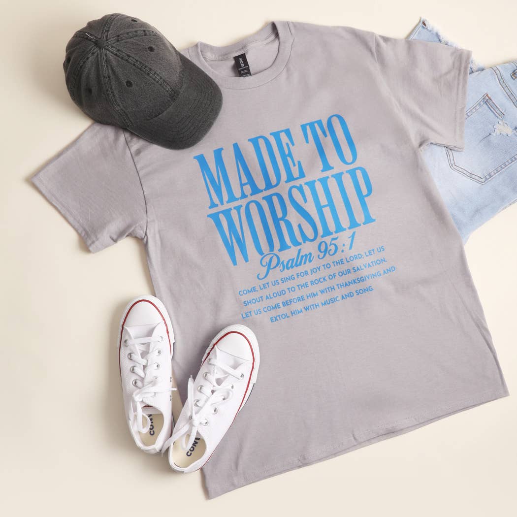 Made To Worship Psalm 95:1 Heavy Cotton T-Shirt