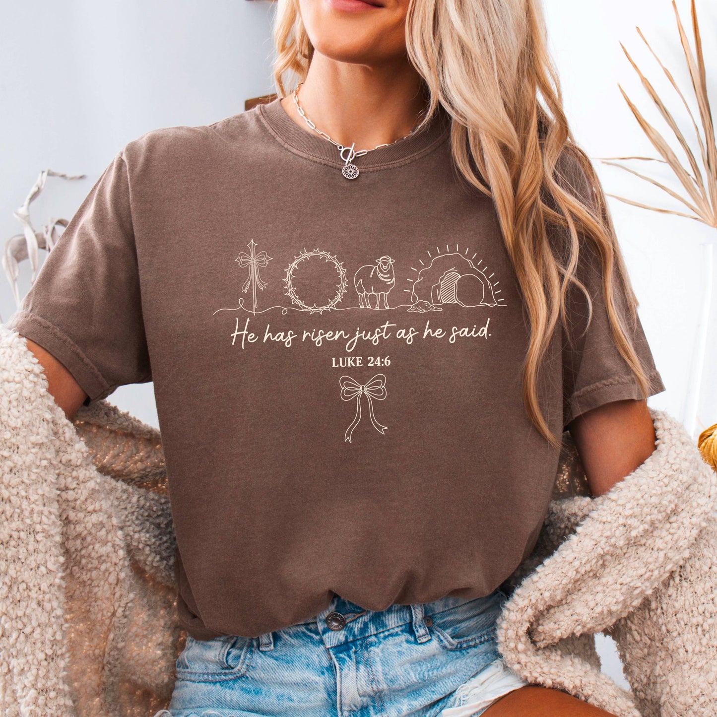 He Is Risen  Easter T-Shirt | Comfort Color