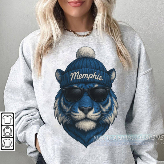 Memphis Vintage Football Crewneck Sweatshirt