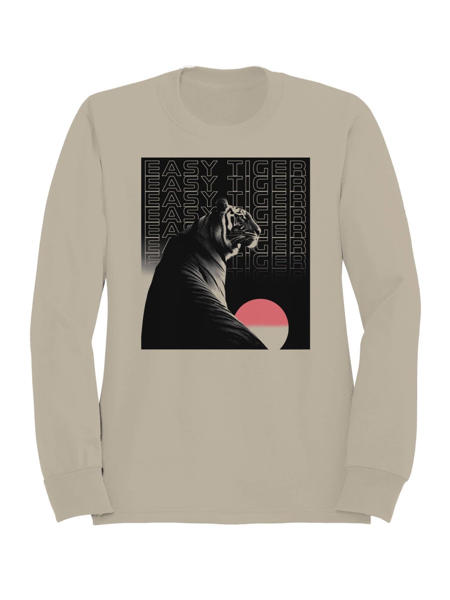 Lunar Sunset Easy Tiger Art Men's Sweatshirt
