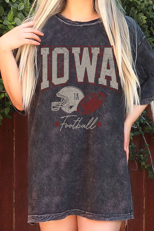 Iowa Football Oversize Mineral Graphic Tshirt