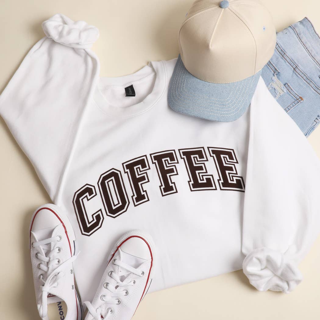 Coffee Midweight Classic Fit Crewneck Sweatshirt