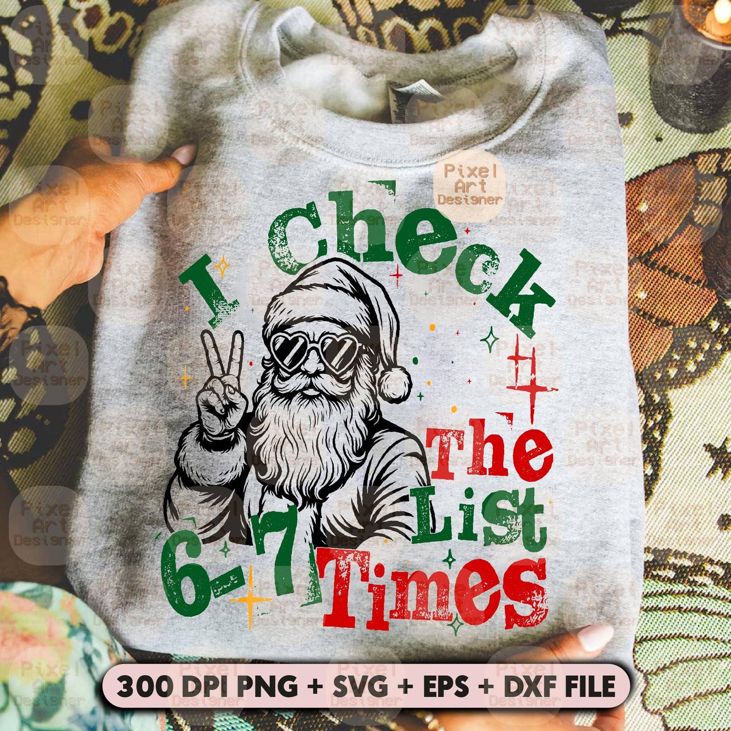 Festive Santa Christmas Shirt Design