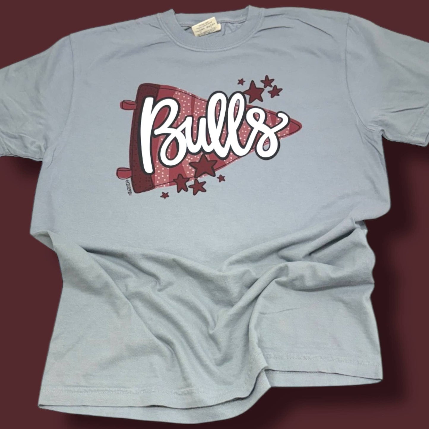 Bulls Pennant Flag Comfort Colors T-Shirt