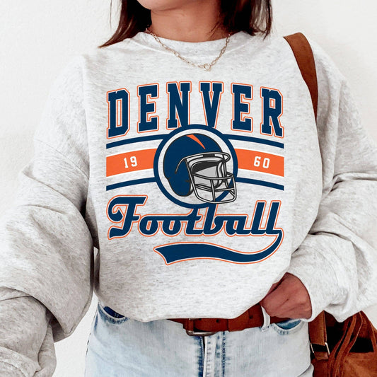 Vintage Denver Football Crewneck – Broncos Sweatshirt