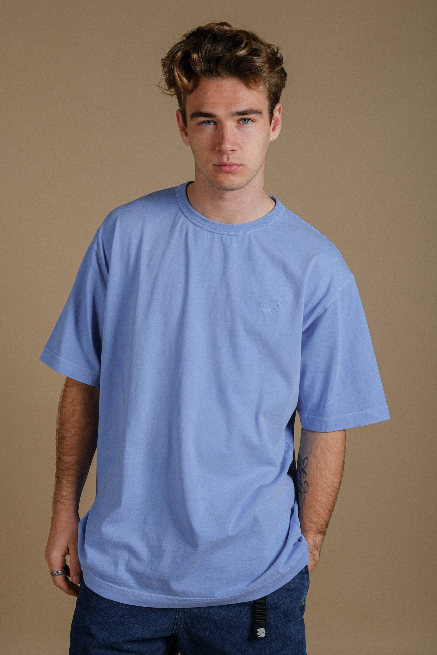 Parodi Pigment Heavyweight Oversized T-Shirt Mediterranean Blue
