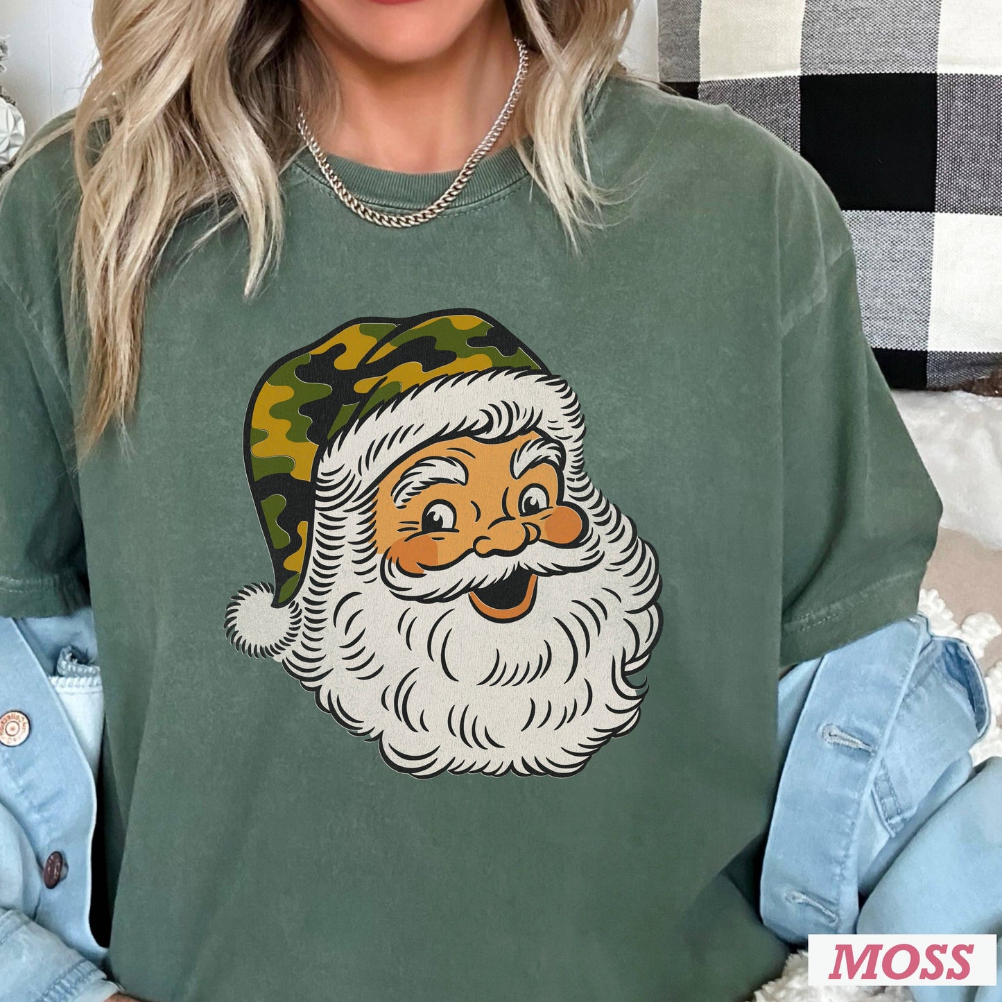 Camo Santa Christmas 2025 Graphic Shirt | Comfort Color