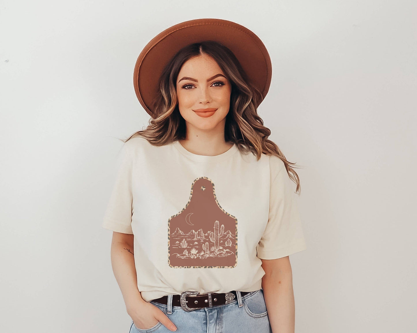 Desert Cow Tag Graphic Tee