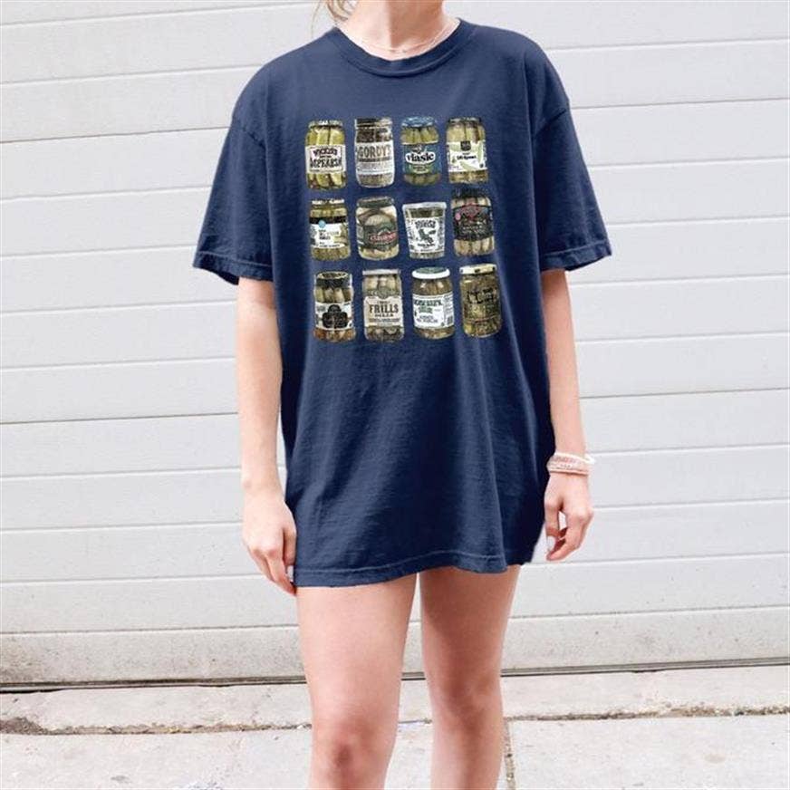 Pickle Jar Vintage T-Shirt - Retro Canned Pickles Design