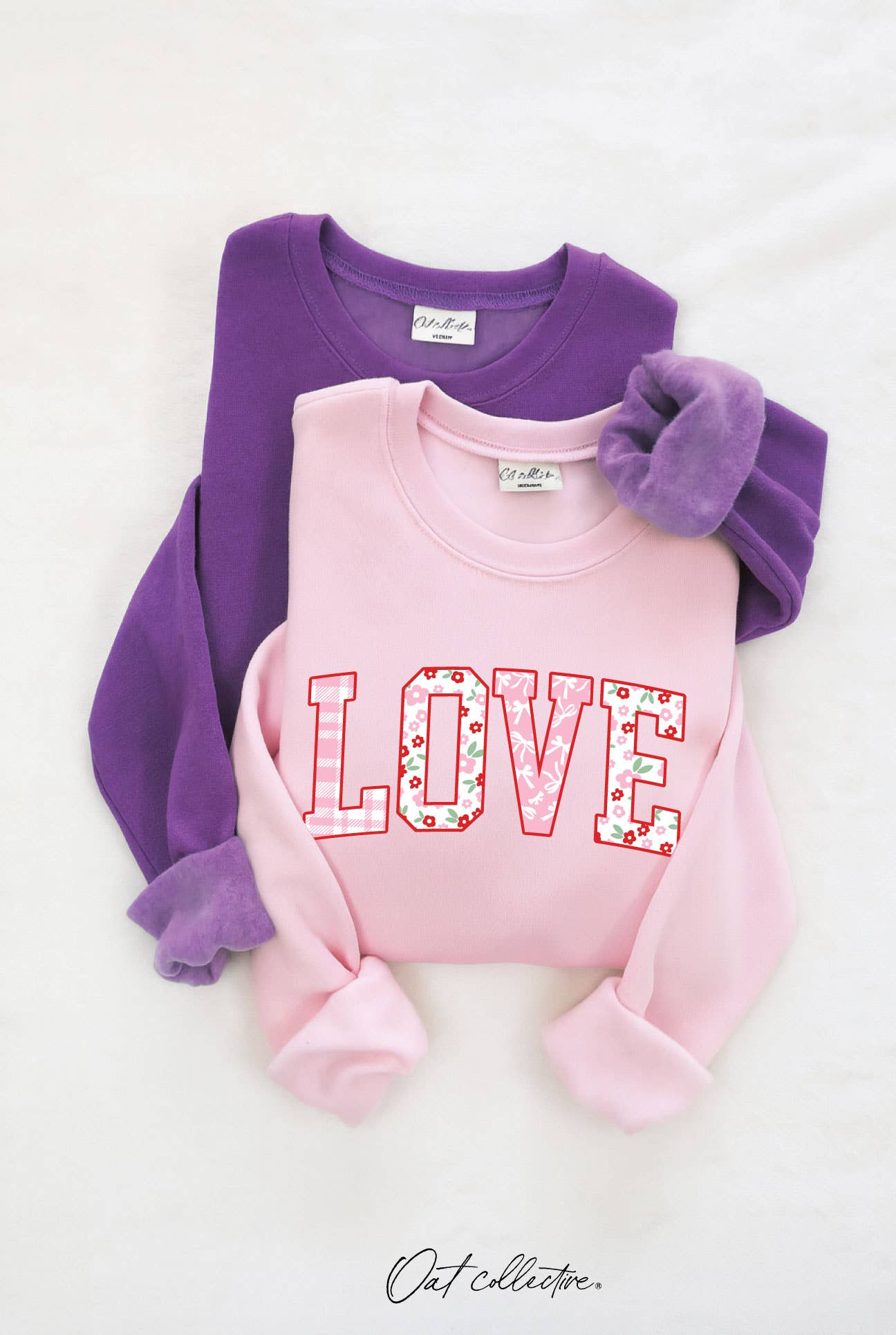 Love with Pattern Graphic Sweatshirt
