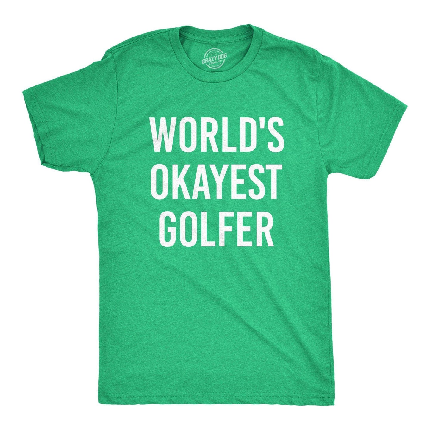 World's Okayest Golfer Men's Tshirt Golf Graphic Tee Western