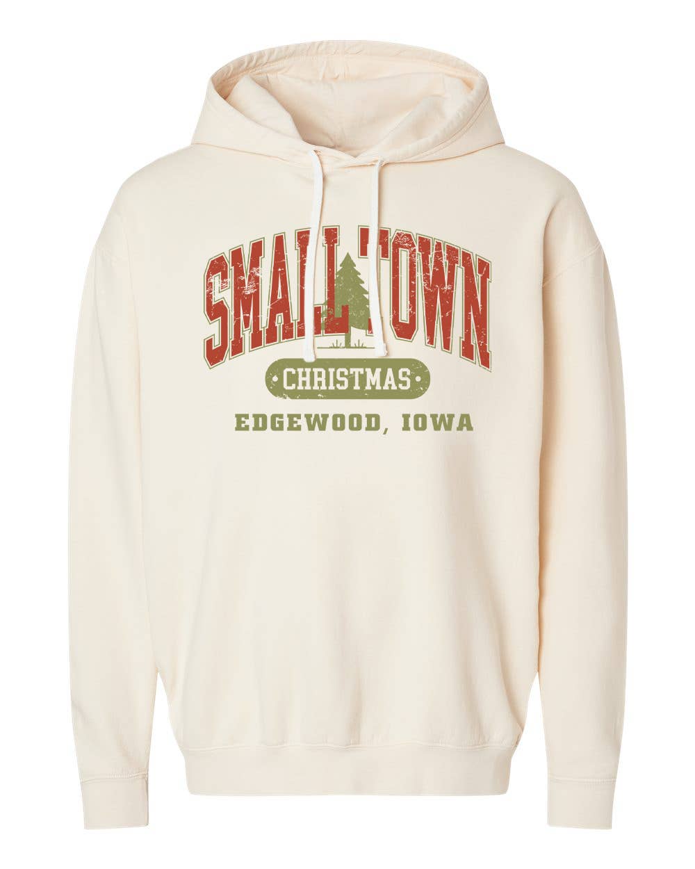 Small Town Christmas Tree Personalized Hoodie