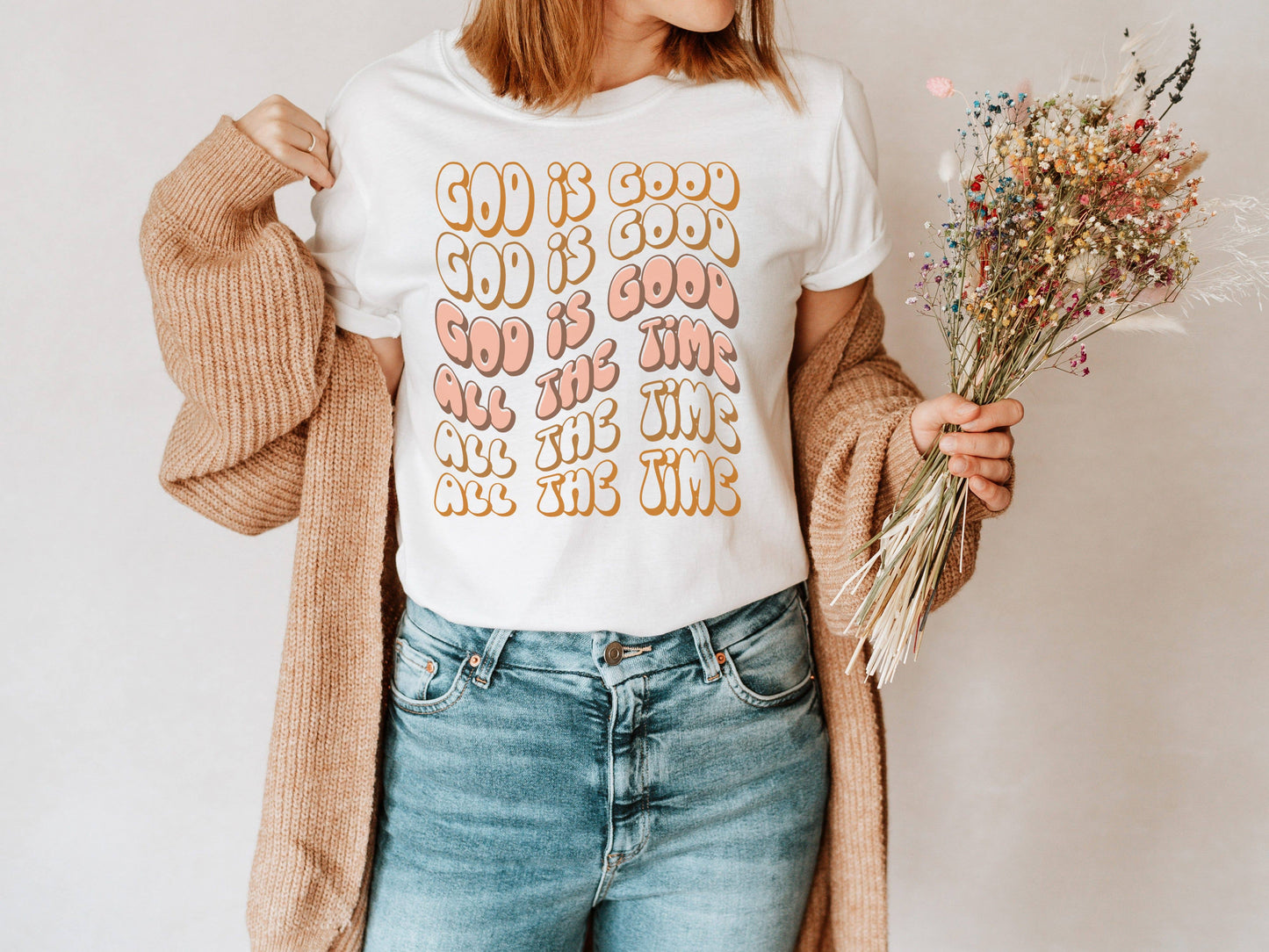 God Is Good Retro Graphic Tee | Women's Tees Religous Tees