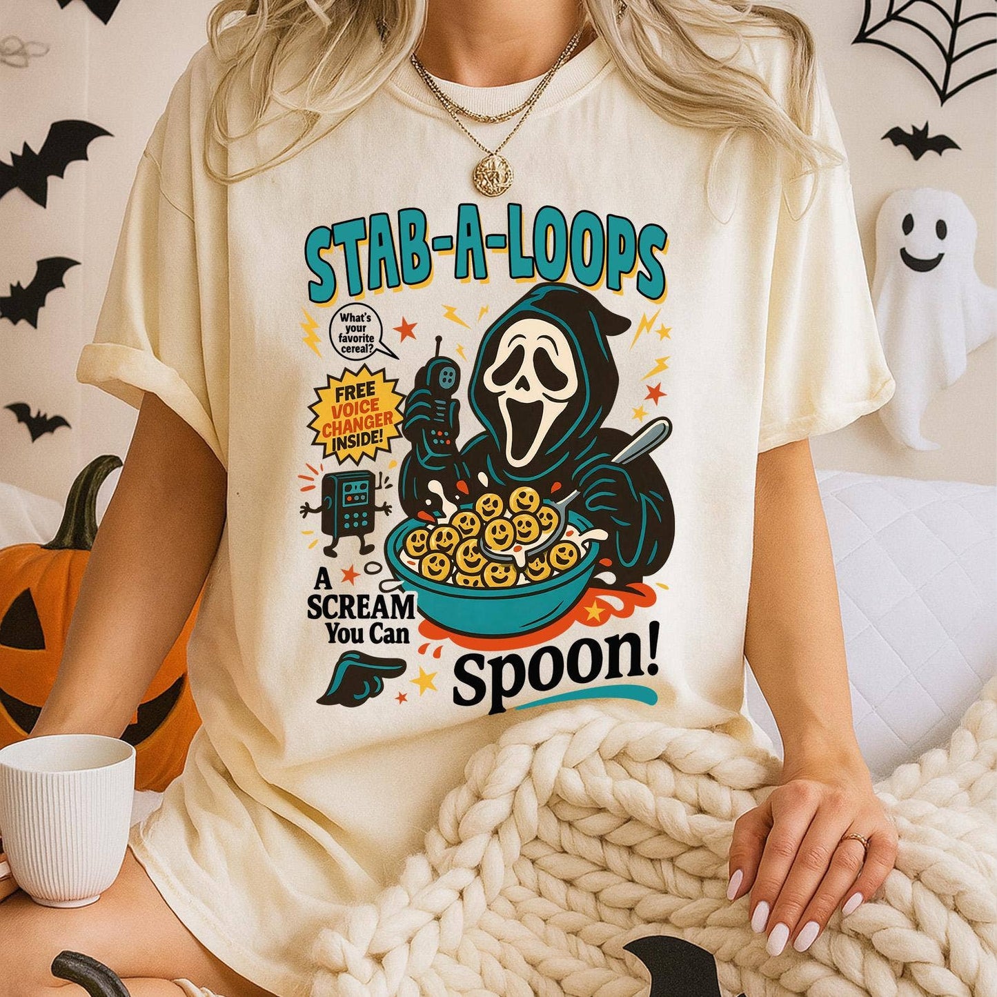 Stab-A-Loops Horror Cereal Box Halloween Shirt