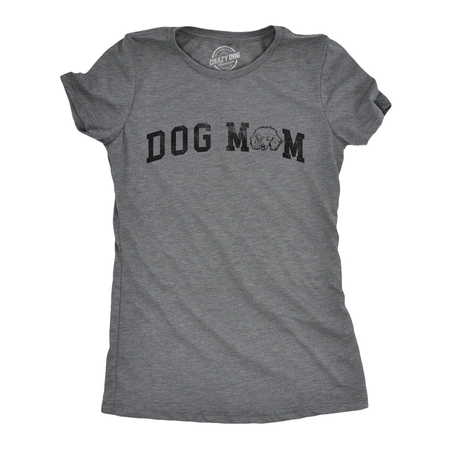 Dog Mom Poodle Women's Tshirt Dog Graphic Tee Western Plus