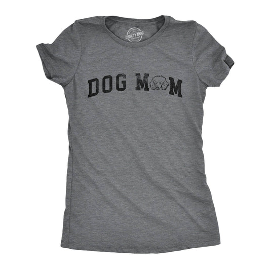 Dog Mom Poodle Women's Tshirt Dog Graphic Tee Western Plus
