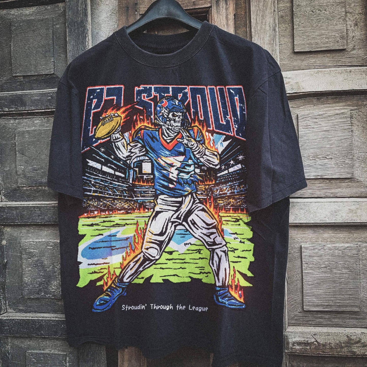 C.J. Stroud Houston Texans Retro Football Graphic Tee