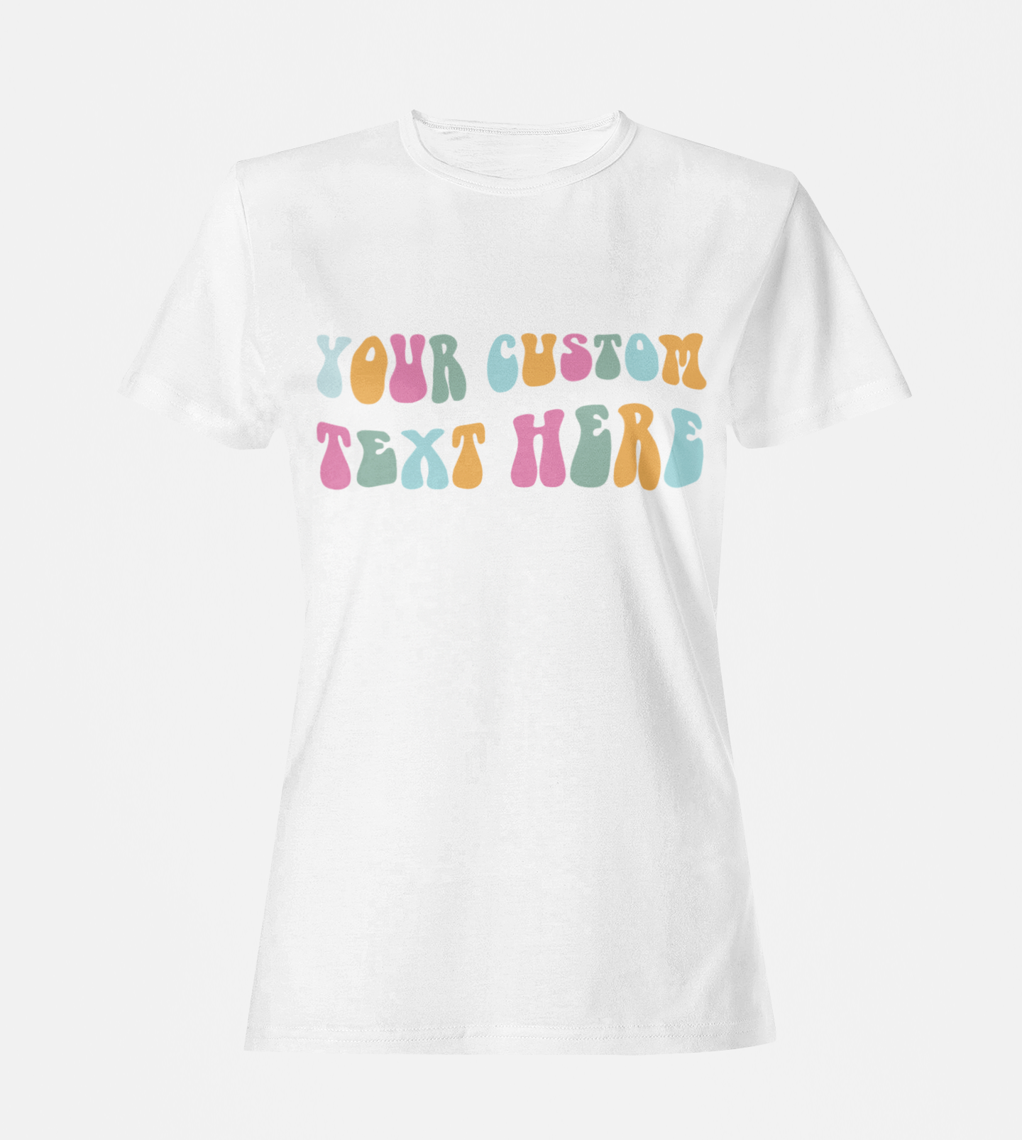 Customizable Text Women T-Shirt - Custom Fonts