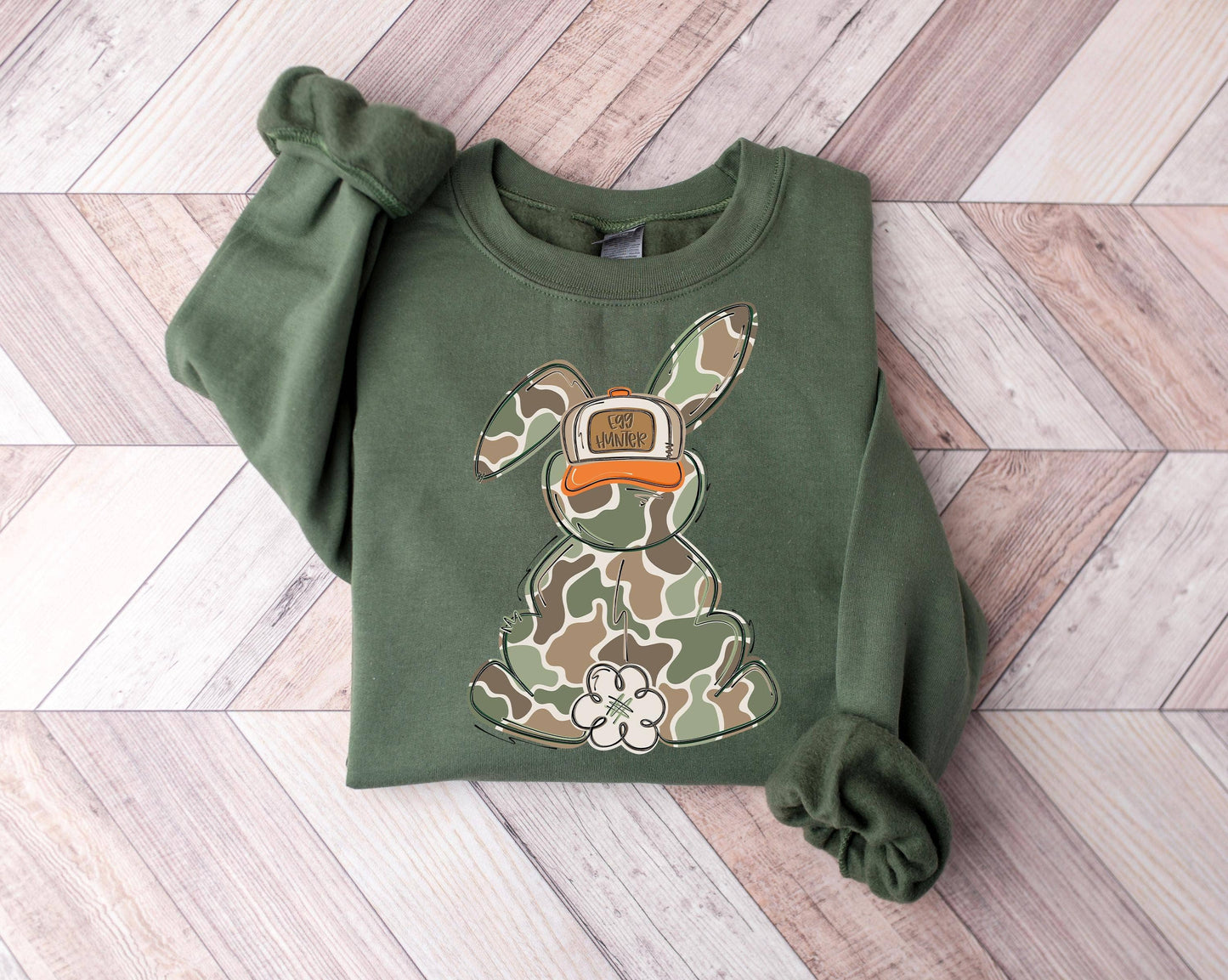 Easter Egg Hunt Camo Bunny Kids T-Shirt