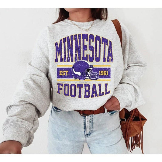 Minnesota Football Vintage Sweatshirt Perfect Fan Gift!