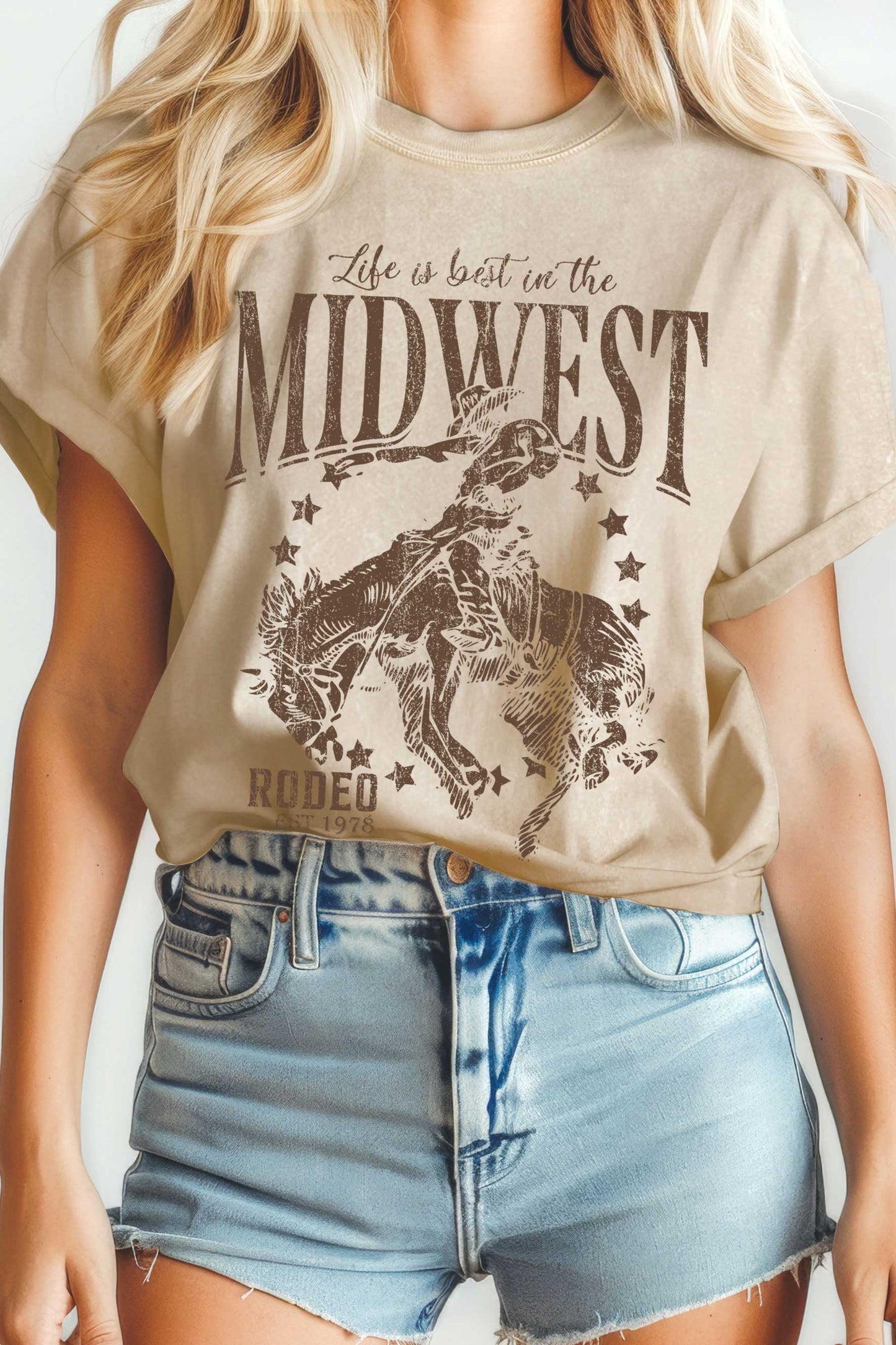 Midwest Rodeo Cowboy Mineral Graphic Tshirt