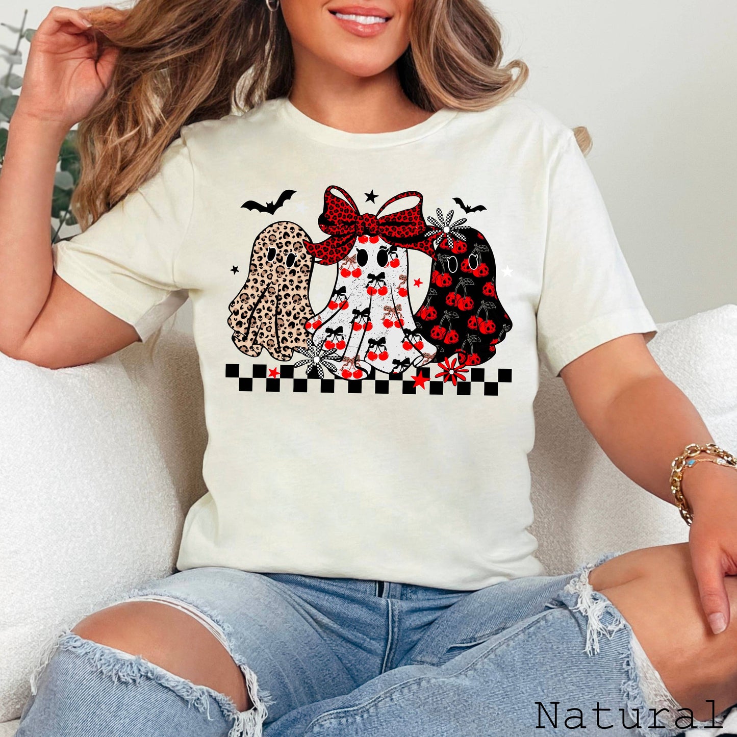 Leopard  Ghost Halloween 2025 Graphic Tee | Bella Canvas