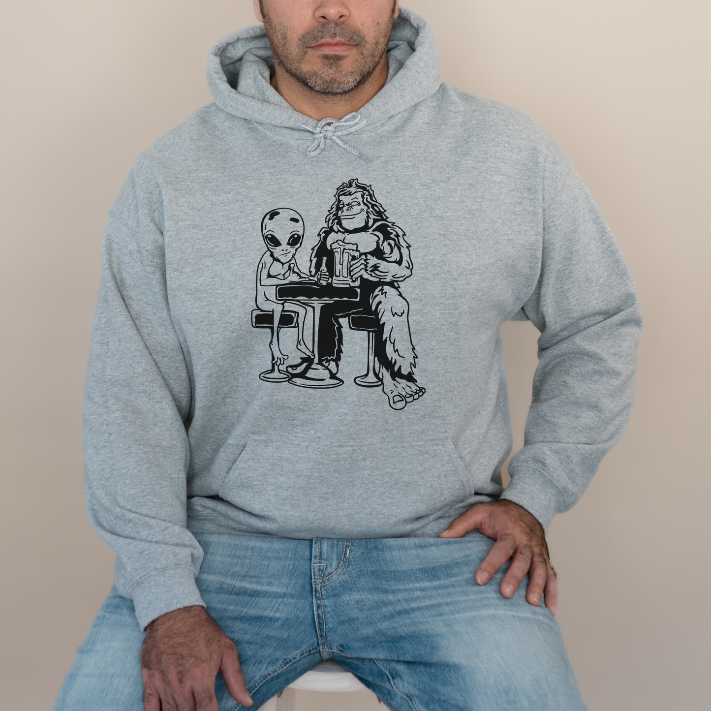 Bigfoot Alien Crewneck Sweatshirt Hoodie 189