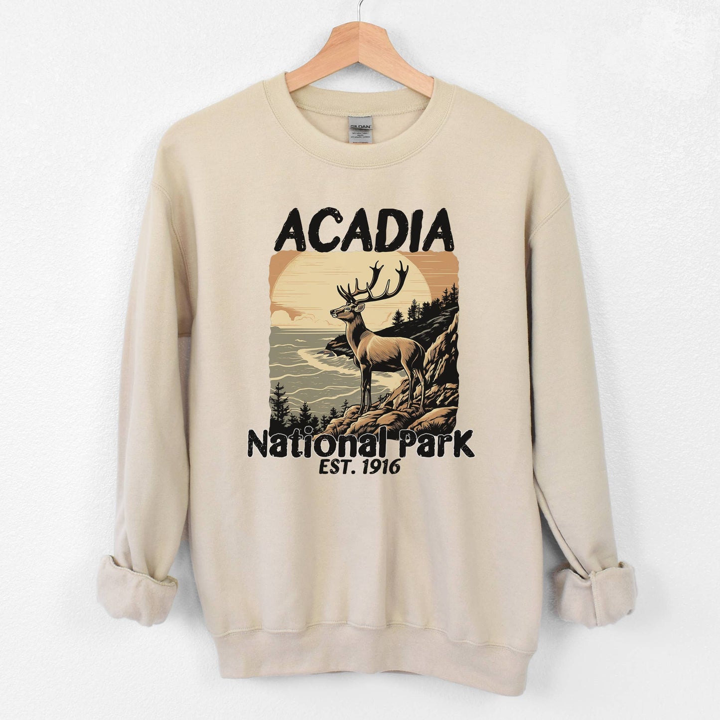Acadia Sand Sweatshirt | National Park  | Sizes S-2XL