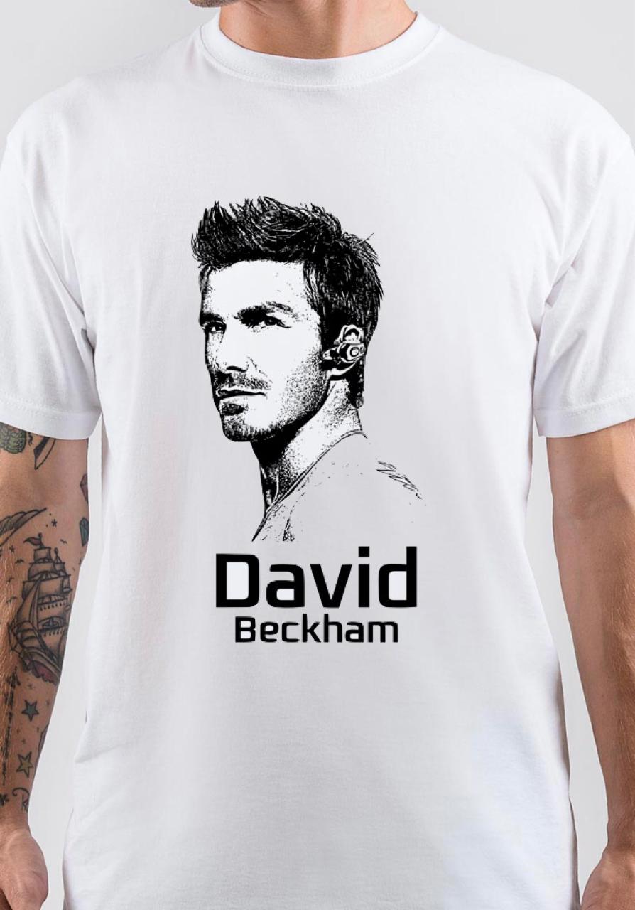 David Beckham White T-Shirt