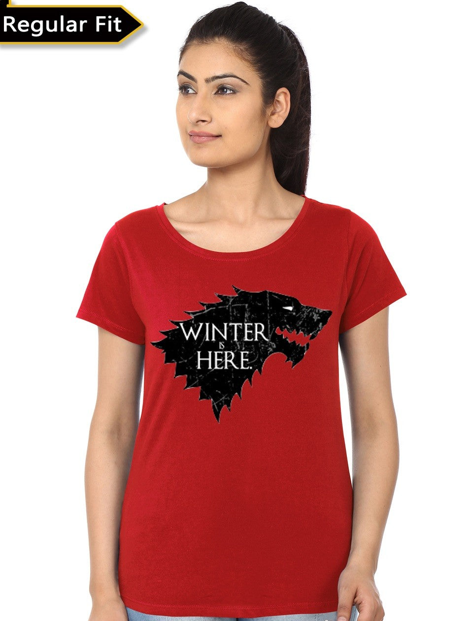 Winter Is Coming Girls Red T-Shirt
